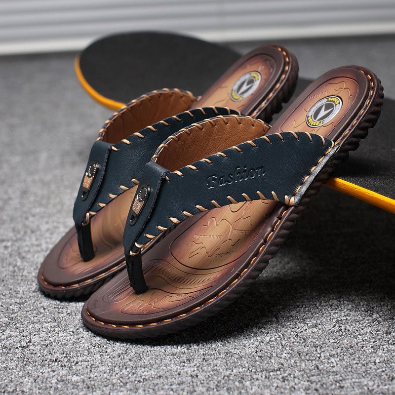 best leather flip flop