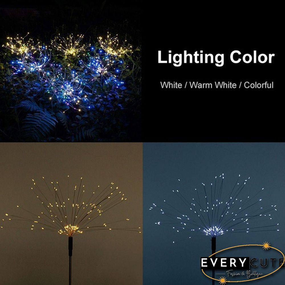 Newest Upgrade Solar Garden Decorative Lights Outdoor Solar Powered 40Copper Wires String Landscape Light Diy Flowers Fireworks Trees for Walkway Patio Lawn Backyard,christmas Party Decor