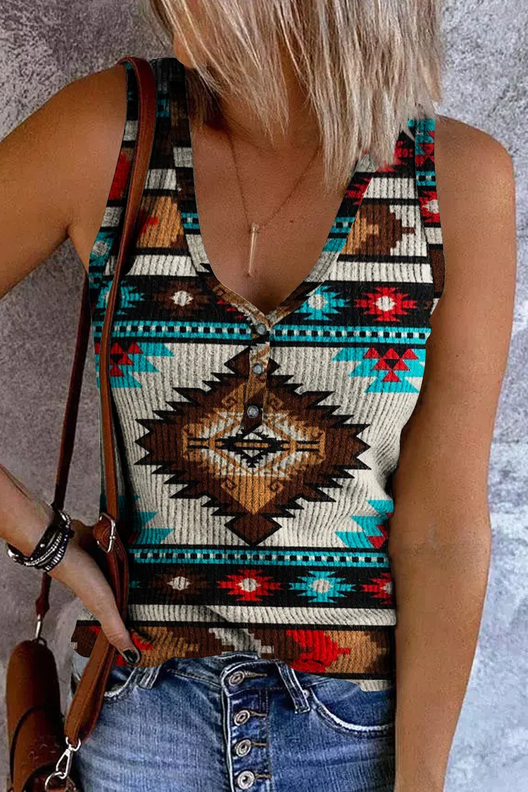 Bohemian Print Tank Top