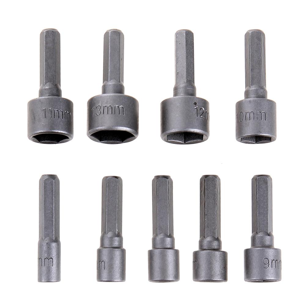 

9pcs Nut Drivers 1/4 Inch Hex Shank CRV Screwdriver Socket Bit Power Tools, 501 Original