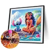 Stitch  Princess Moana-Full Round Diamond Painting 40*40CM