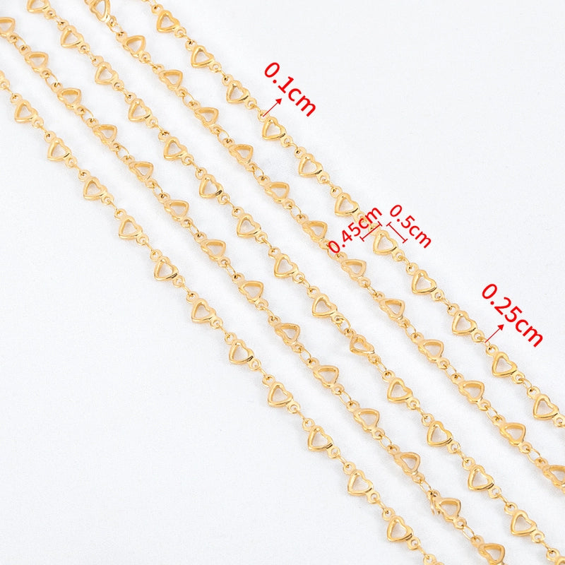 1 Piece 304 Stainless Steel 1M Jewelry Accessories Chain