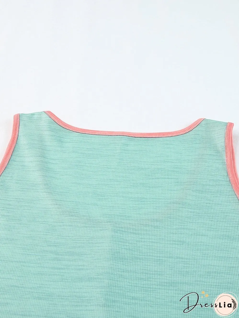 Leopard Print Button Detail Sleeveless Tank Top