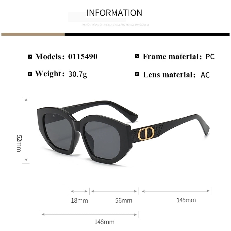 Vintage Style Streetwear Solid Color Ac Cat Eye Full Frame Women's Sunglasses3