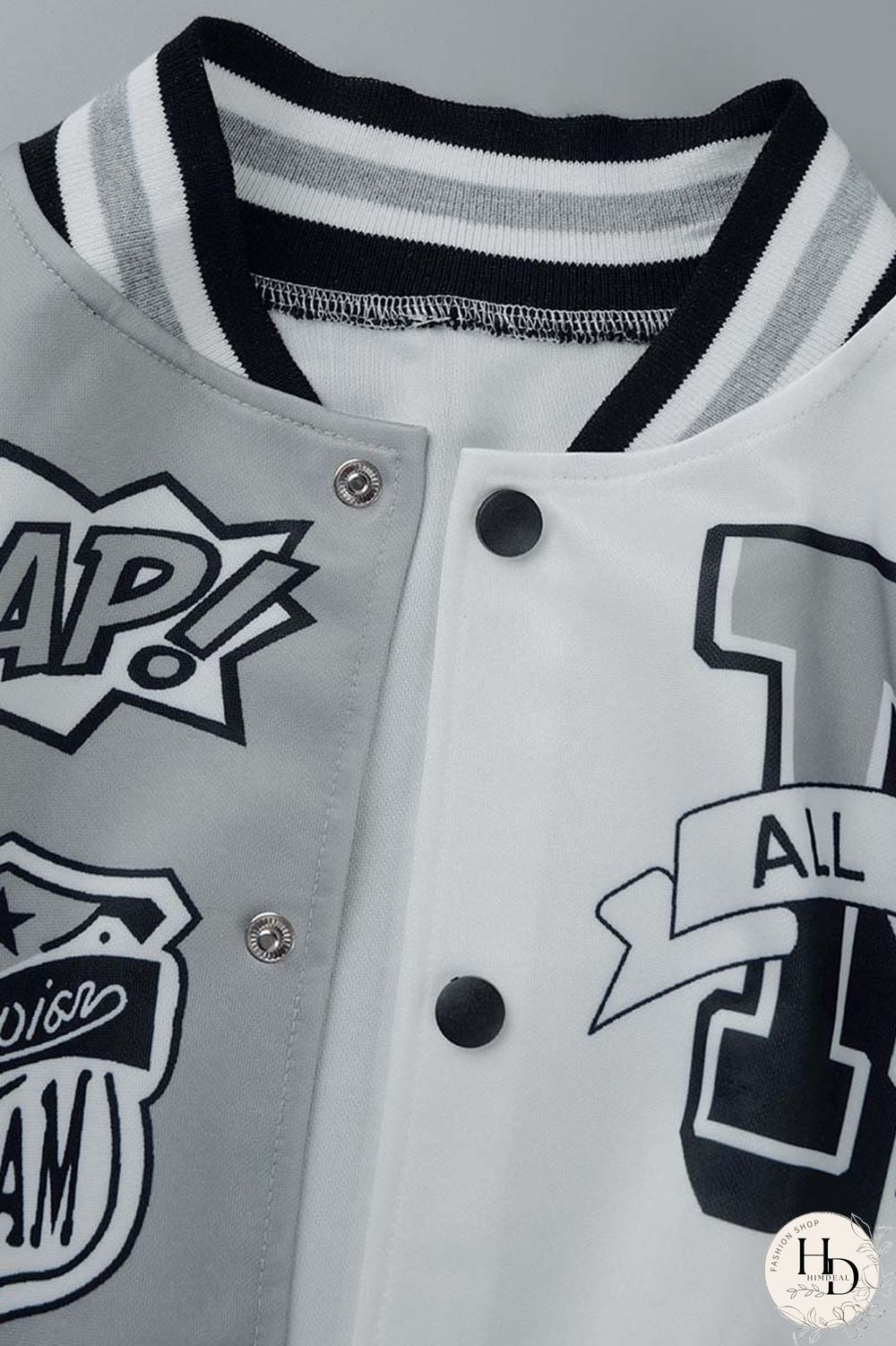 Rose Red Casual Letter Print Patchwork Cardigan O Neck Long Sleeve Two Pieces