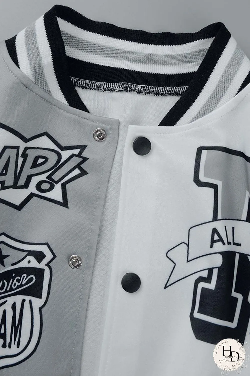 Rose Red Casual Letter Print Patchwork Cardigan O Neck Long Sleeve Two Pieces