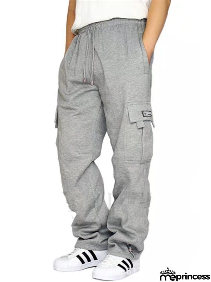 Men's Sports Style Cozy Loose Multi-Pocket Cargo Pants