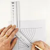 Multifunctional Folding Geometric Drawing Ruler Line Circular Drafting Tool