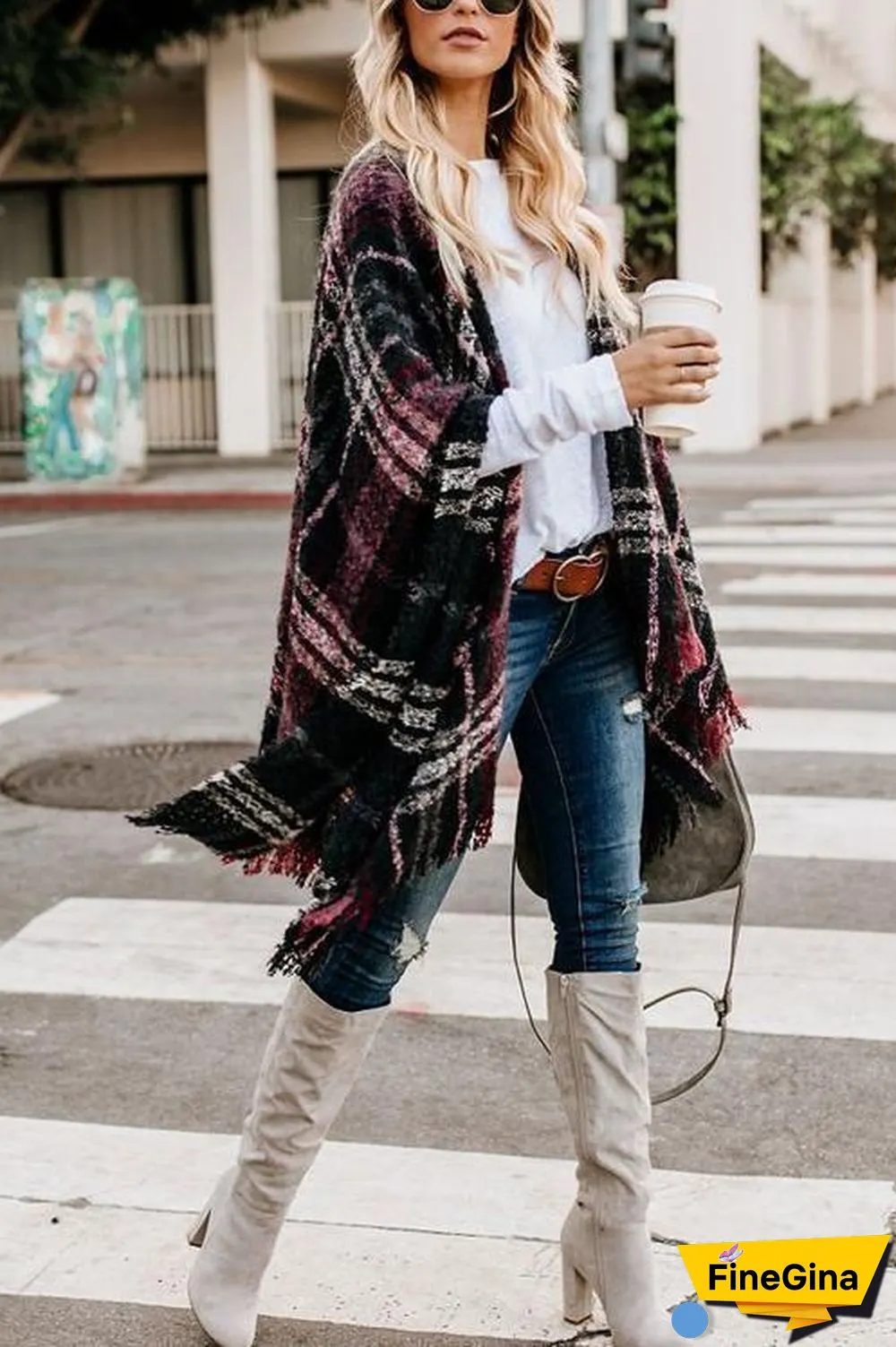 Gird Cloak Poncho Sweater Cardigan