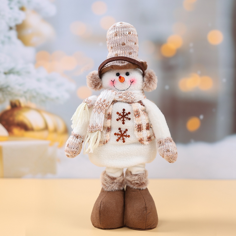 Tegooe Telescopic Plush Reindeer Christmas Decoration - Adjustable Height Holiday Doll