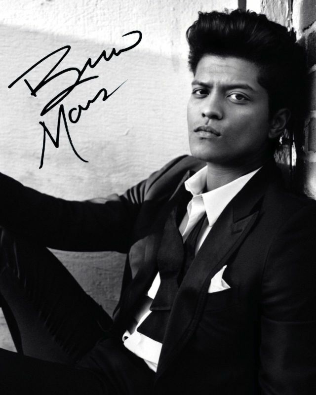 Bruno Mars Autograph Signed Photo Poster painting Print