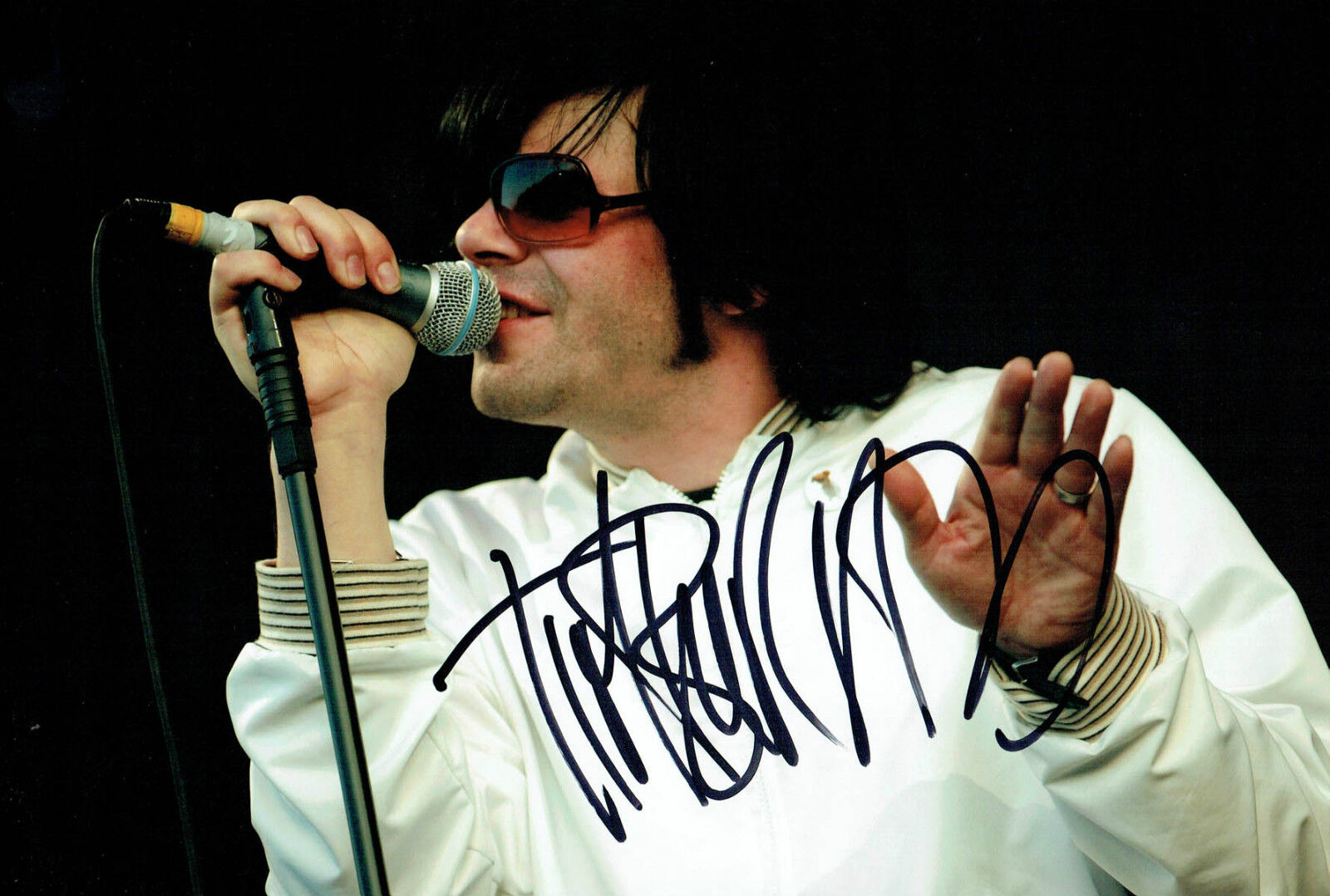 Tim BURGESS The CHARLATANS Lead Singer Signed 12x8 Photo Poster painting 1 AFTAL Autograph COA