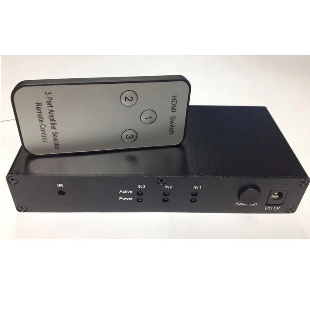 HDMI Switch 3 To 1 Supports Full HD 1080P 3D With IR Remote Control HDMI Switcher 3*1