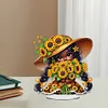 (US Only)Acrylic Special Shape Sunflower Girl Diamond Painting Desktop Ornaments
