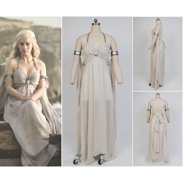 Game of Thrones Daenerys Targaryen Mother of Dragons Greek Style Dress Costume