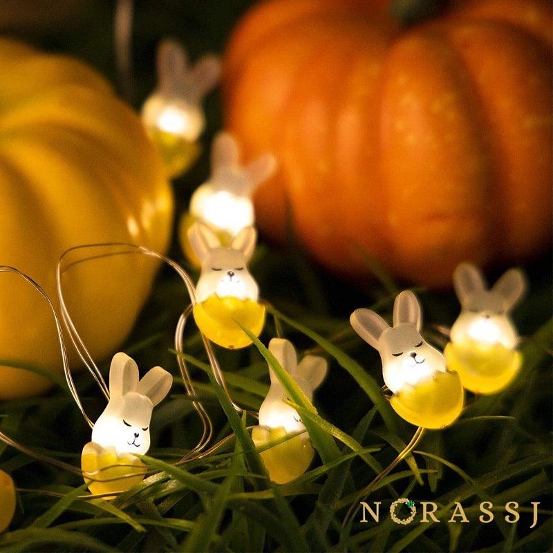 Bunny Carrot String Lights Easter Decoration