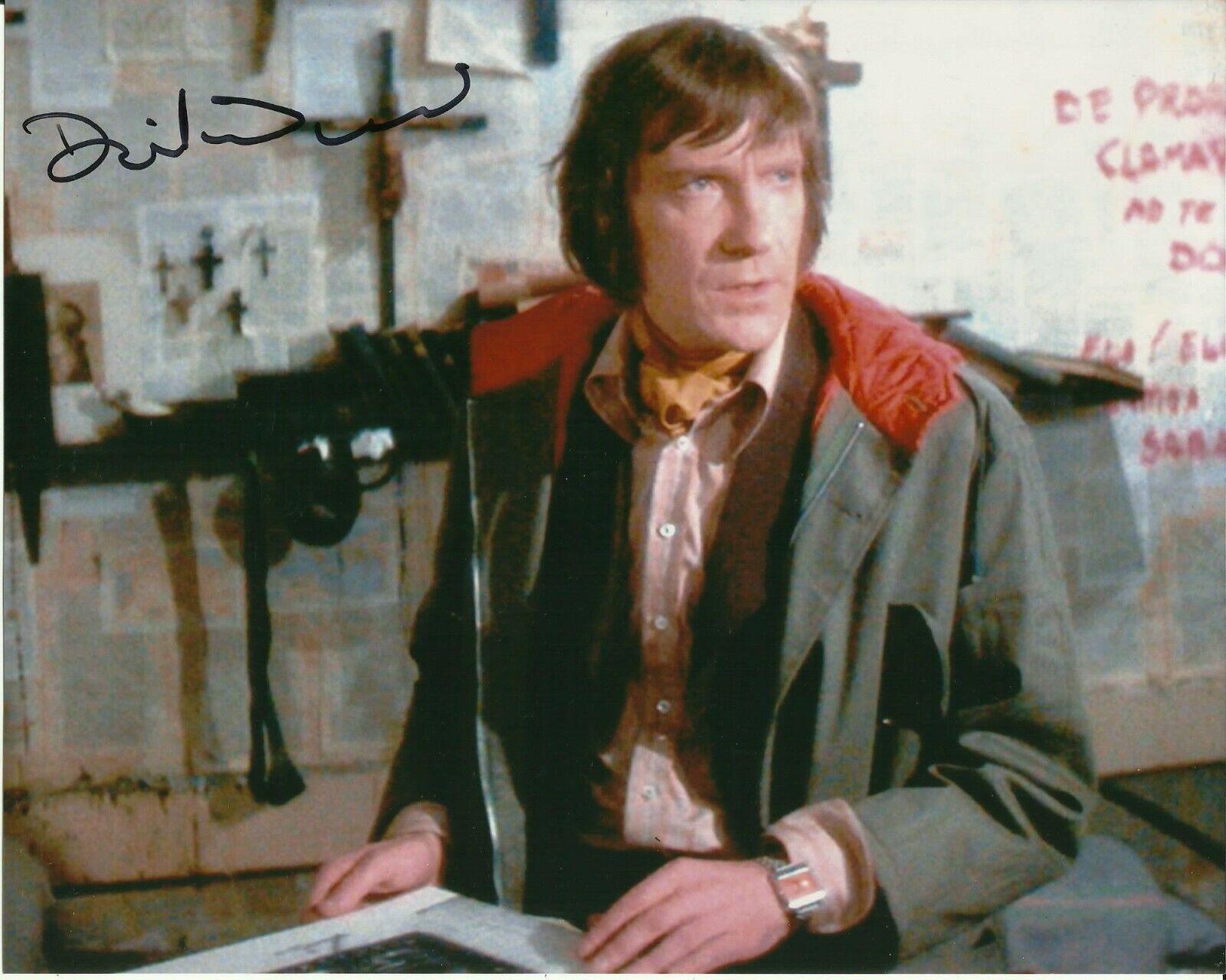 DAVID WARNER SIGNED THE OMEN Photo Poster painting UACC REG 242 (4)