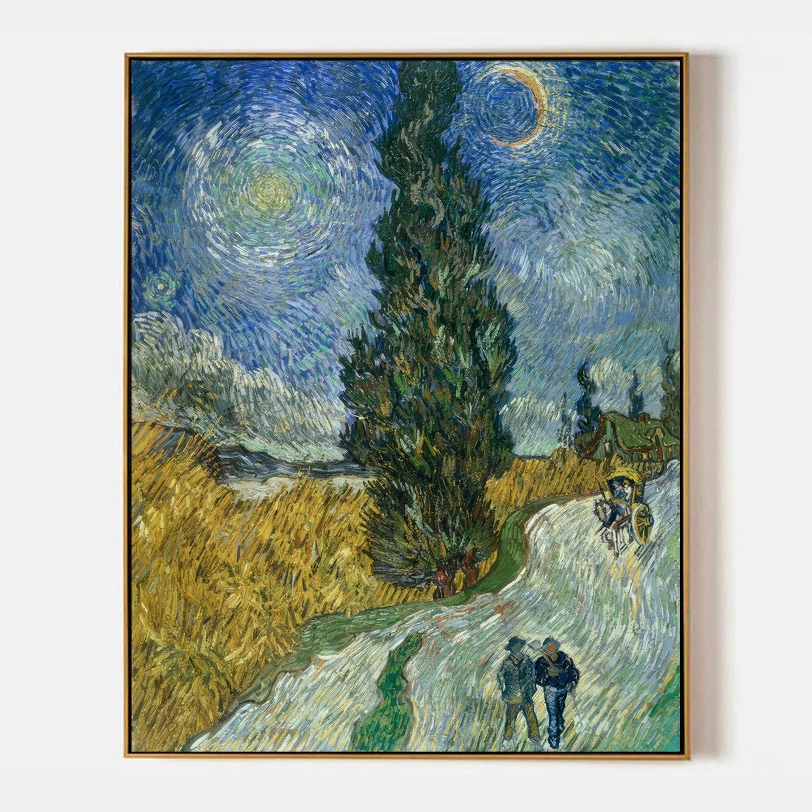 Arabelart Cypress Path under the Starry Sky by Vincent van Gogh - Famous Art Reproduction