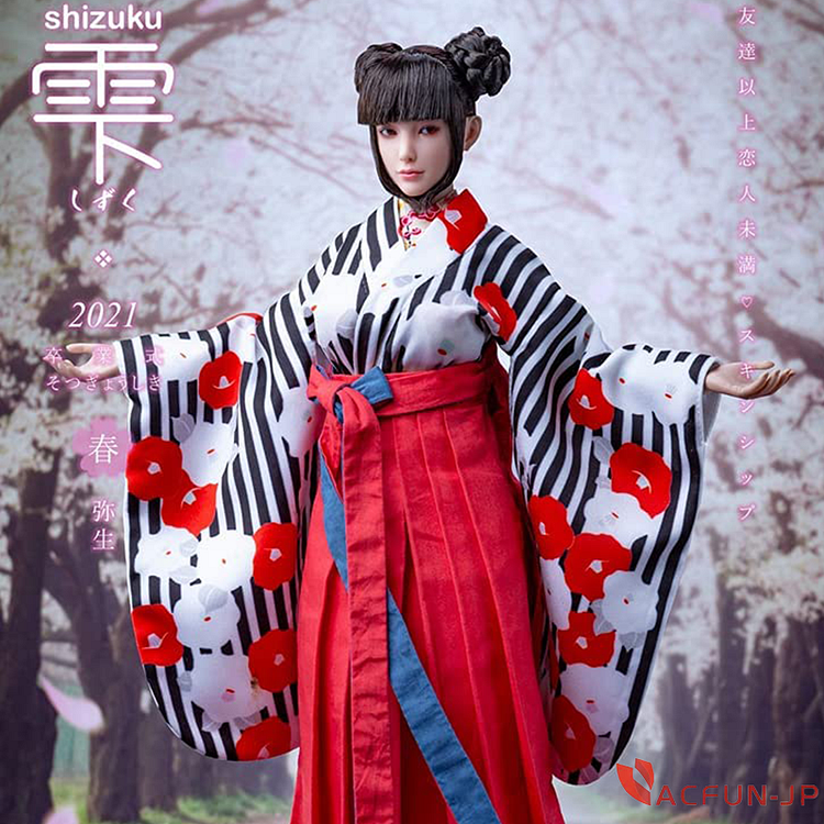 [AC] I8TOYS i8-C004A 1/6 美人 美女 綺麗 可愛い セクシー cosplay 卒業式 アクションフィギュア用 ヘッド 和服 アクセサリー 素体なし