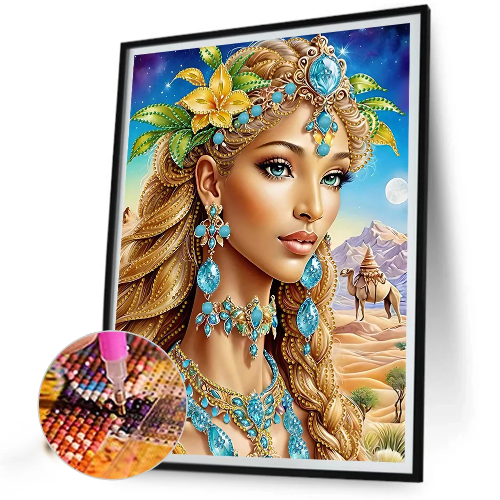 Diamond Painting - Partial Special Shaped Drill - Beauty(Canvas|30*30cm)