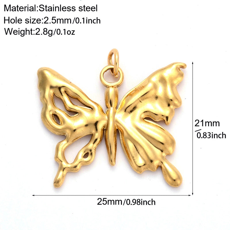 1 Piece 304 Stainless Steel Sunflower Compass Shark Pendant Jewelry Accessories