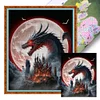 Castle And Dragon In Moonlight-11CT Stamped Cross Stitch 40*50cm/15.75*19.69in