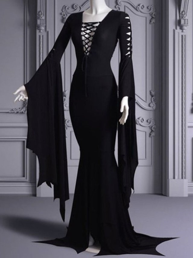 Women's Gothic Vintage Strap Pack Hip Dress