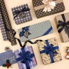 Blue Valentine's Day Party Gift Package Wrapping Kraft Paper