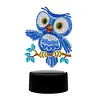 DIY Diamond Painting 7 Color Night Light Lamp Home Decoration Ornament Gift Kit(Owl)