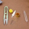 DIY Embroidery Needle Threads Scissors Thimble Cross Stitch Sewing Kit Set