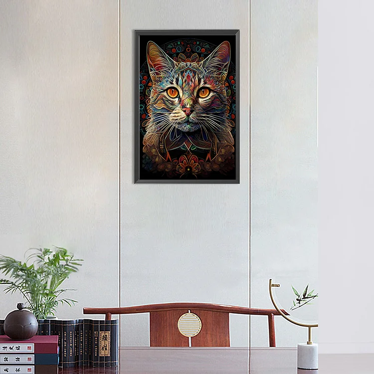 Cats 40*45CM (Canvas)AB Round Dril Diamond Painting