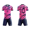 Free Prints Top Men Custom Pink Football Teams Soccer T-shirts Sets Kids Uniformes Shirt De Futbol Soccer Uniforms From China