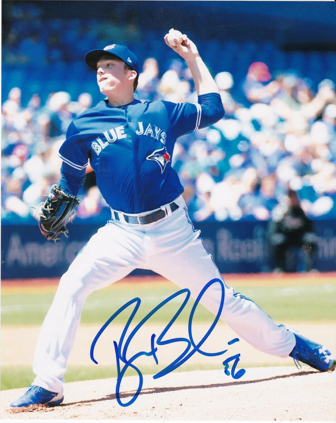 RYAN BORUCKI TORONTO BLUE JAYS ACTION SIGNED 8x10