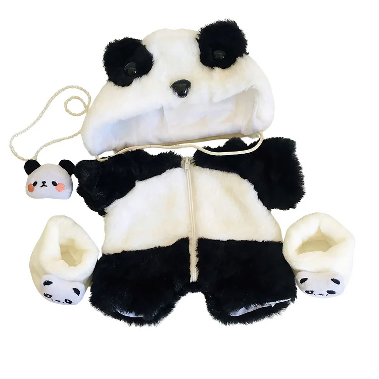For 16" Full Body Silicone Baby Doll Panda Set Accessories