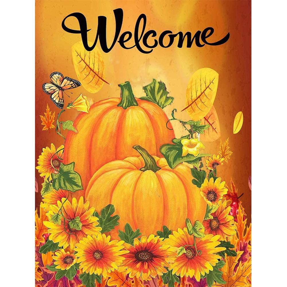 

Pumpkin Flower-Square Drill Diamond Painting-30*40CM, 501 Original