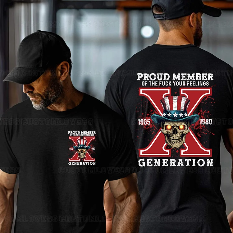 Custom Gen X Skull T-shirt