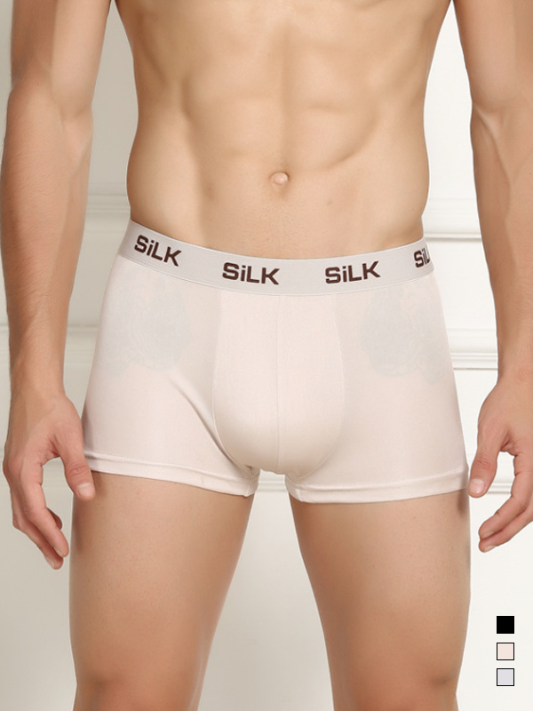Boxer en soie de haute qualité Beige 1