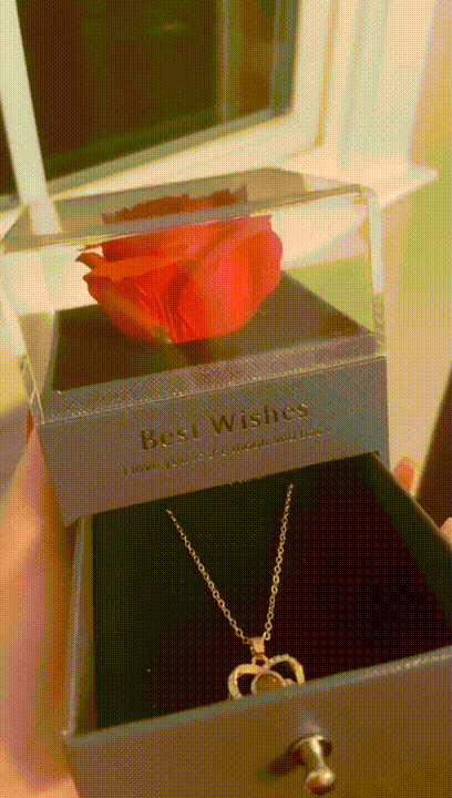 REBECNA™ "I Love You" Rose Box - With Necklace