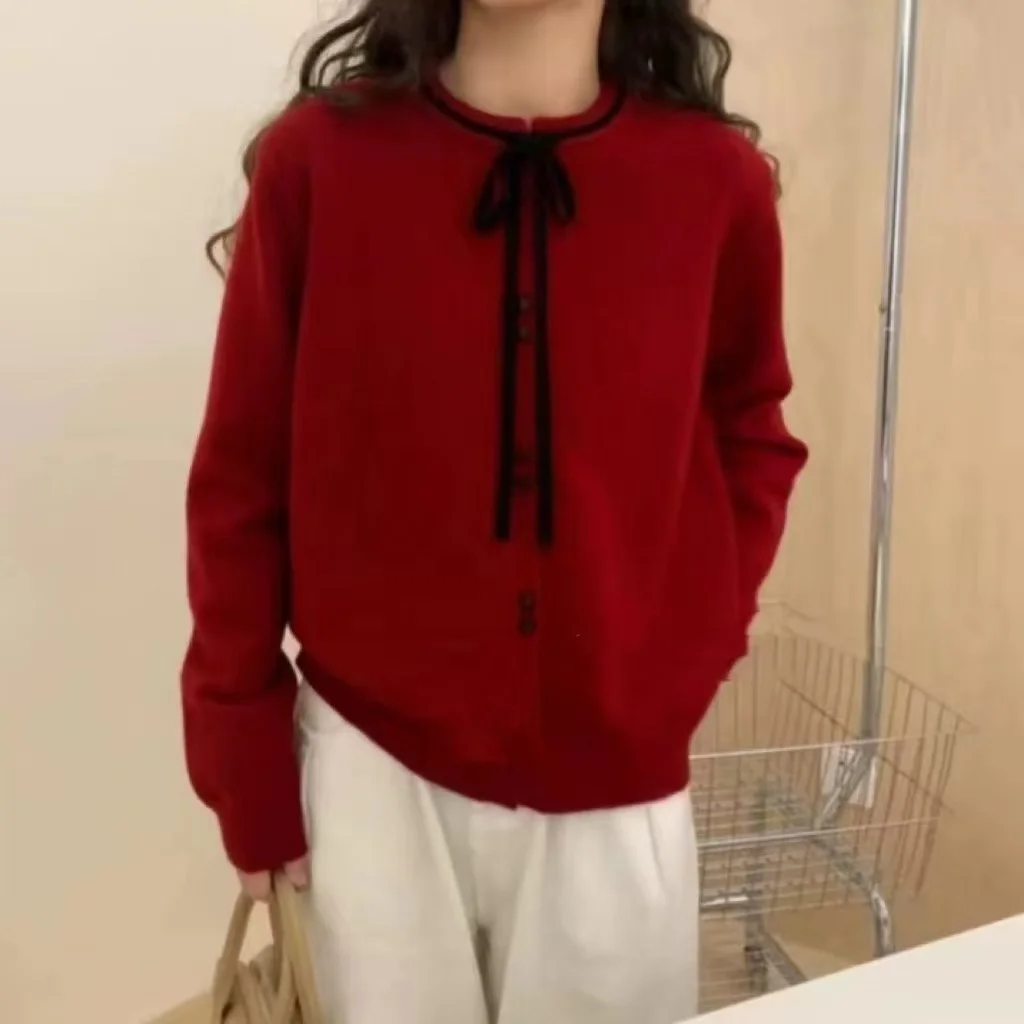 Chicfifth Sweater Women Winter Long Sleeve High Quality Autumn Vintage Top Knitted Cardigan