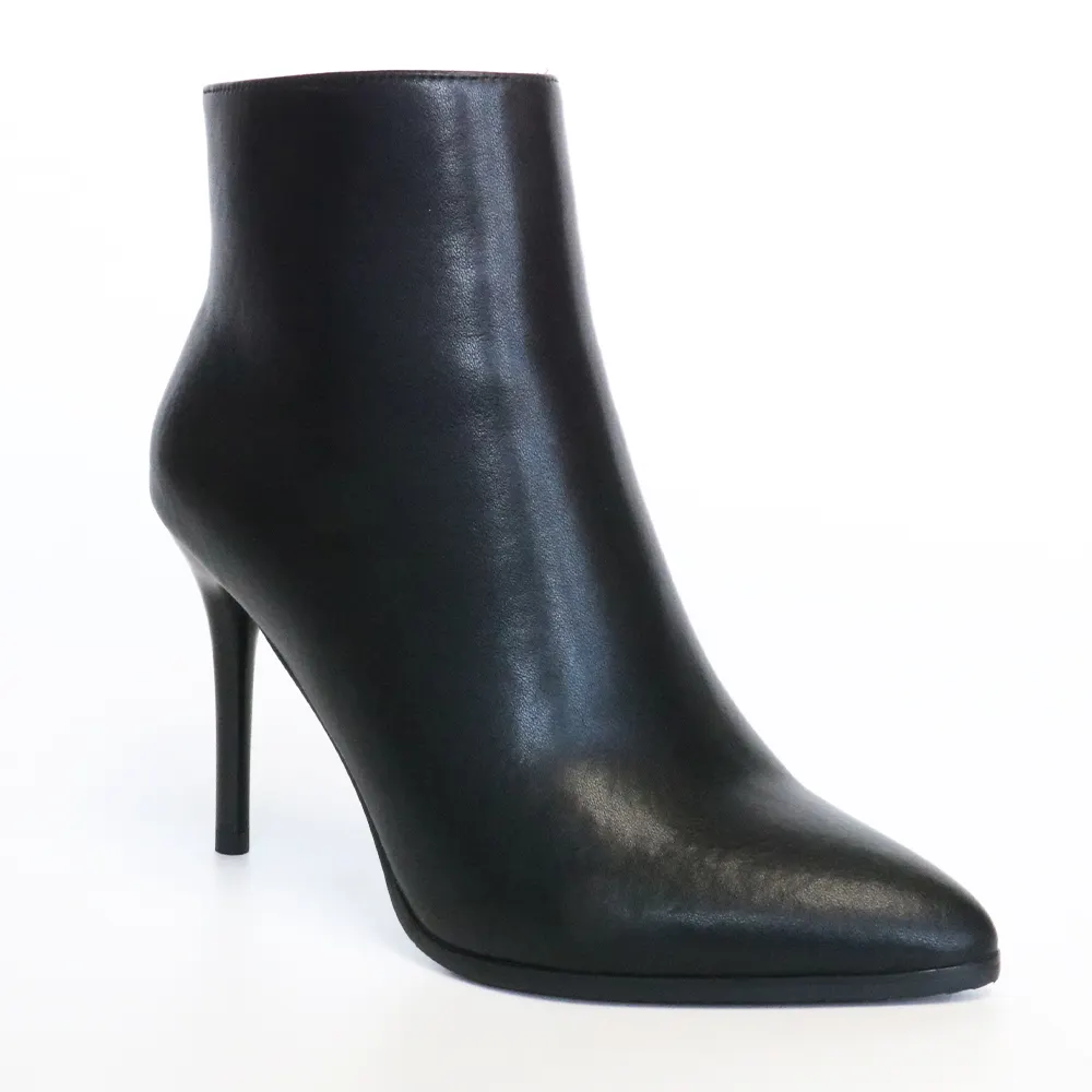 90mm Women's Zipper Ankle Boots Solid Color-vocosishoes