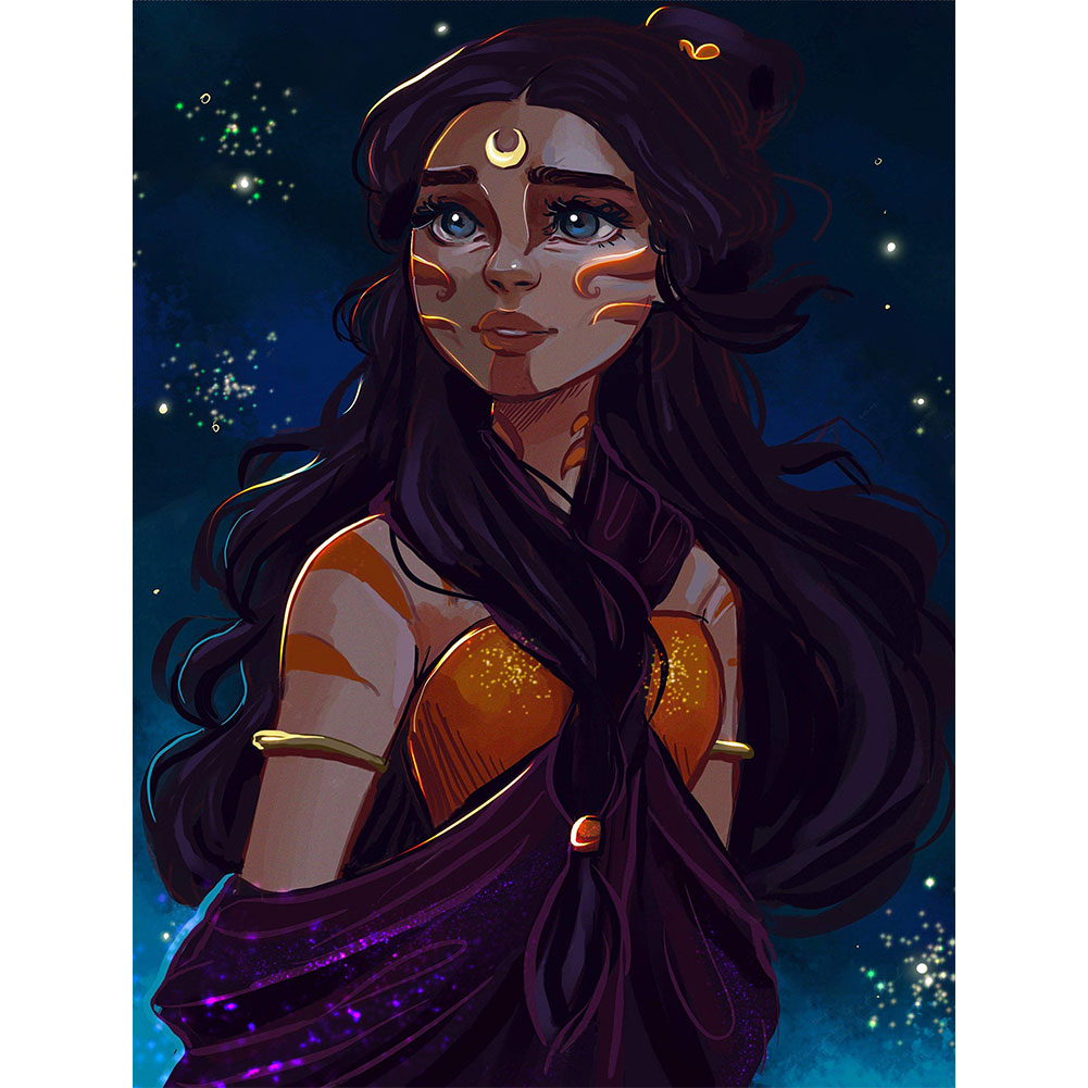 

Moon Girl - Round Drill Diamond Painting - 30*40CM, 501 Original