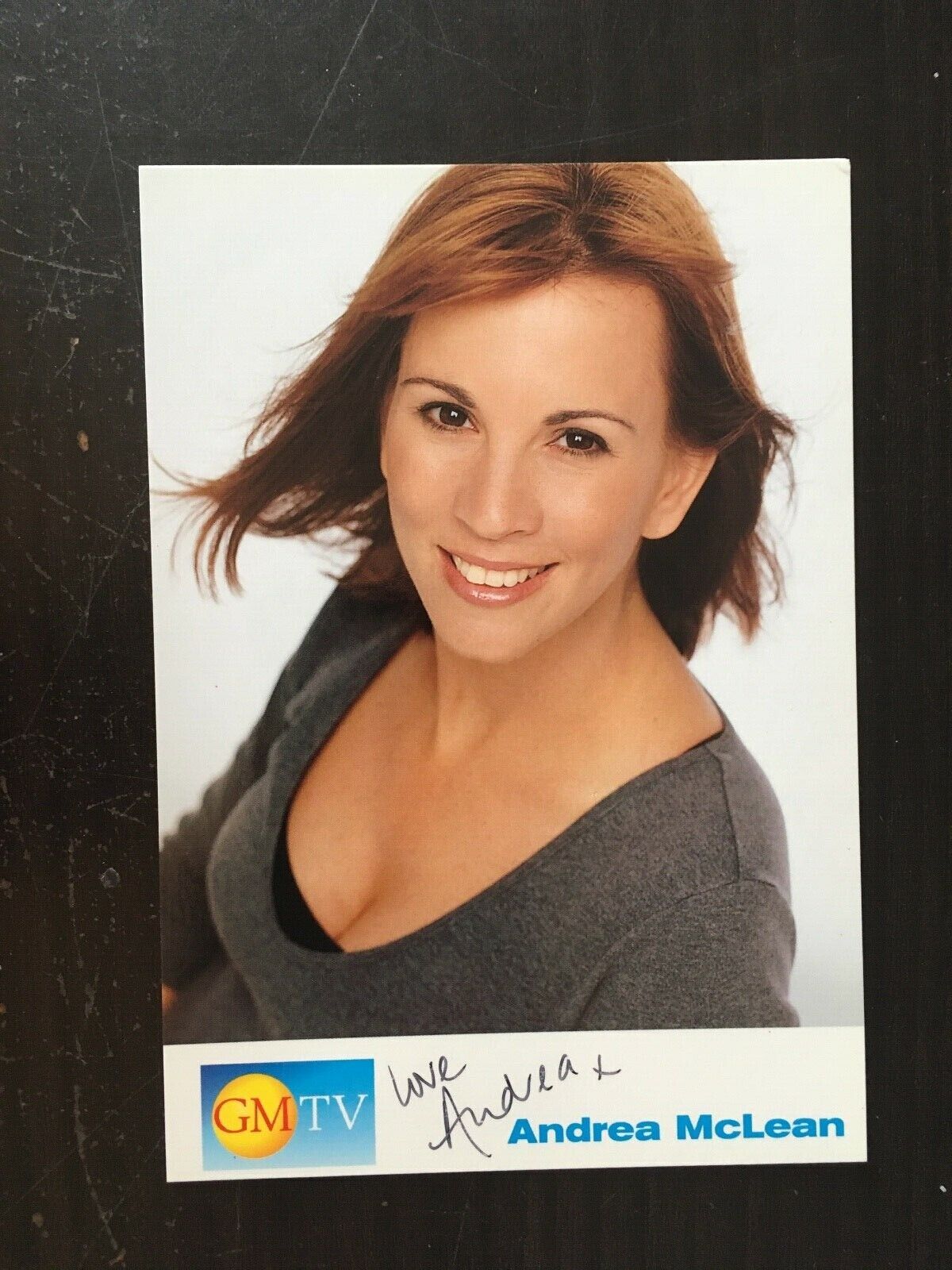 ANDREA McLEAN - POPULAR GMTV PRESENTER - EXCELLENT SIGNED Photo Poster painting