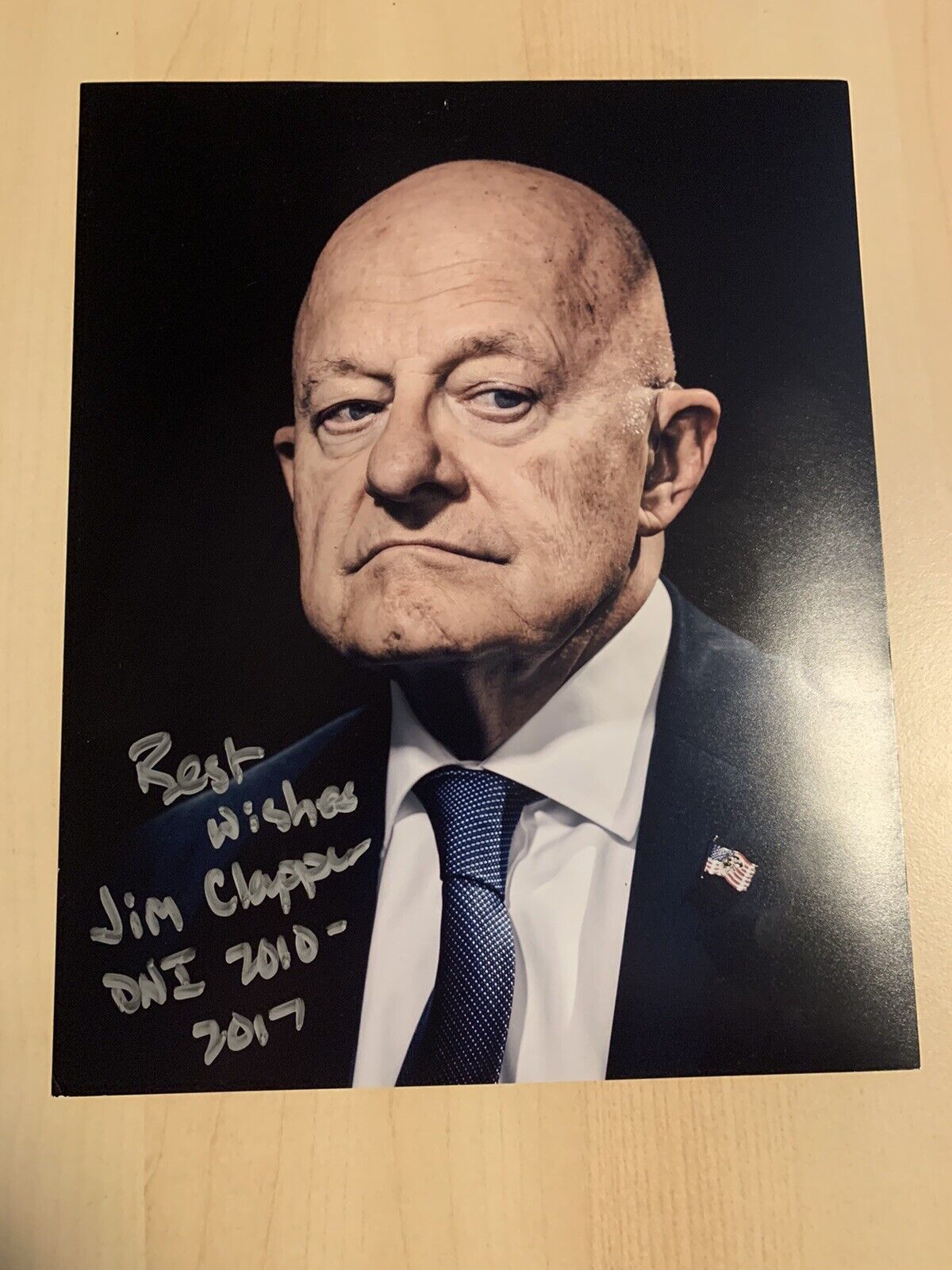 JAMES CLAPPER SIGNED AUTOGRAPHED 8x10 Photo Poster painting DIRECTOR OF NATURAL INTELLIGENCE COA