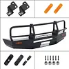 AMK 1/10 RC Crawler Car Land Cruiser LC80 ABS Interior Body Mount Roof Rack Bull Bar Bumper Snorkel LED Lights for SCX10 TRX4 Redcat (Vent Visor)