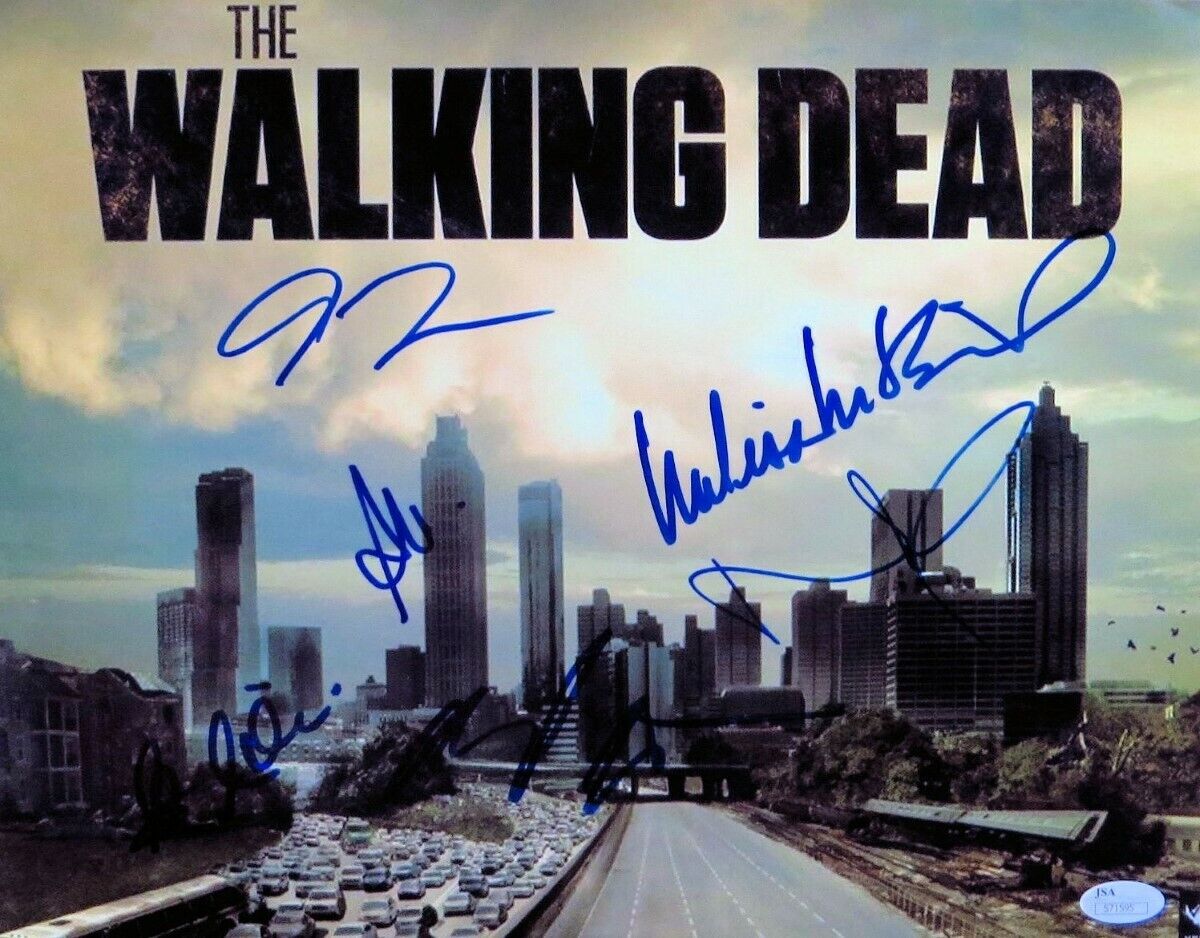 Walking Dead Cast Autographed 11X14 Photo Poster painting Reedus McDermott McBride + JSA S71595