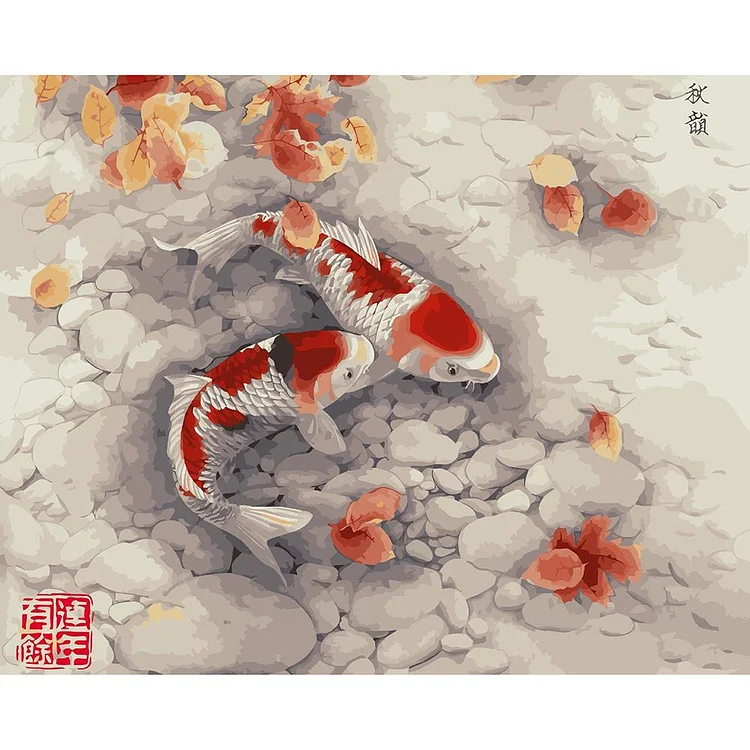 Fish Leaf - Painting By Numbers - 40x50cm