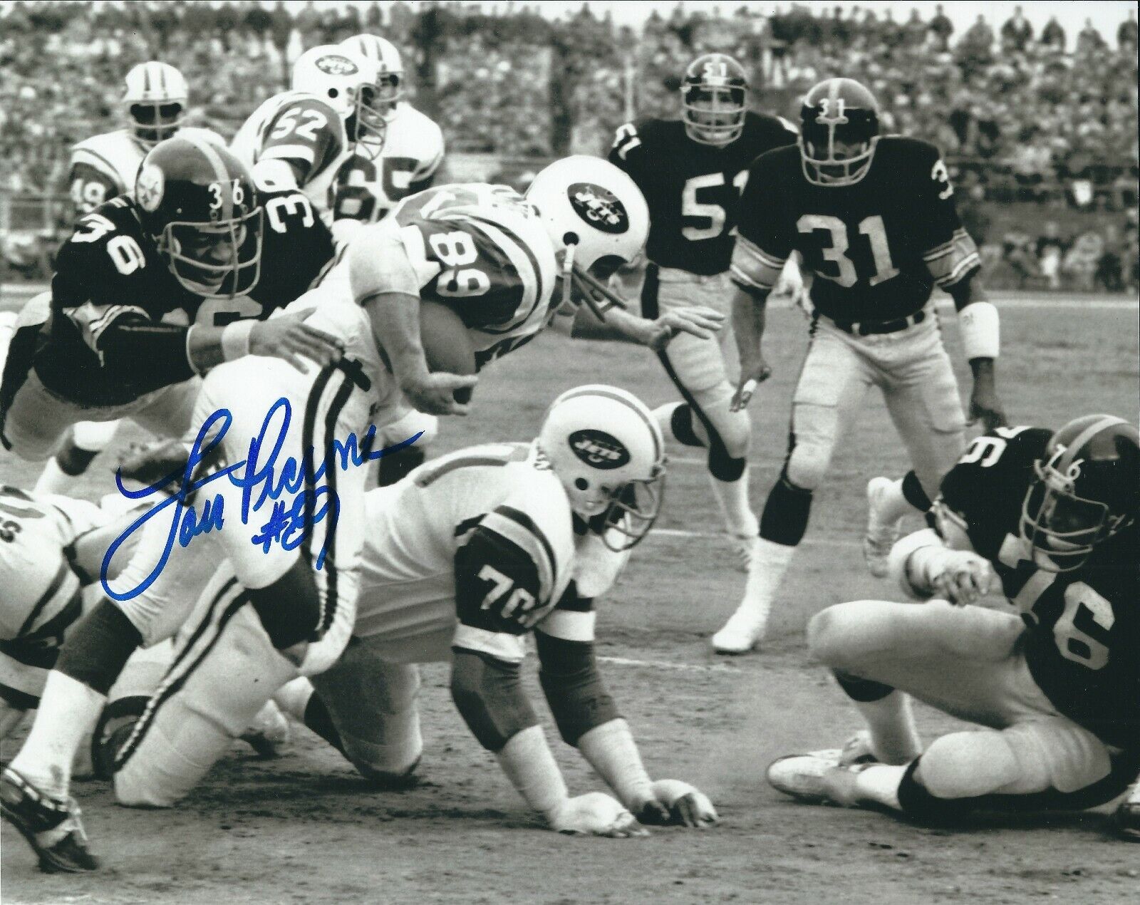 Autographed LOU PICCONE New York Jets 8x10 Photo Poster painting w/COA