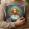 uk.everydayedeals DIY Pearl Painting With Frame - Handmade Self-Adhesive Pearls - Mermaid(25*25cm)