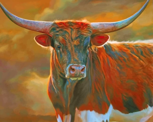 

Brown Longhorn – Paint By Numbers - 40*50CM, 501 Original