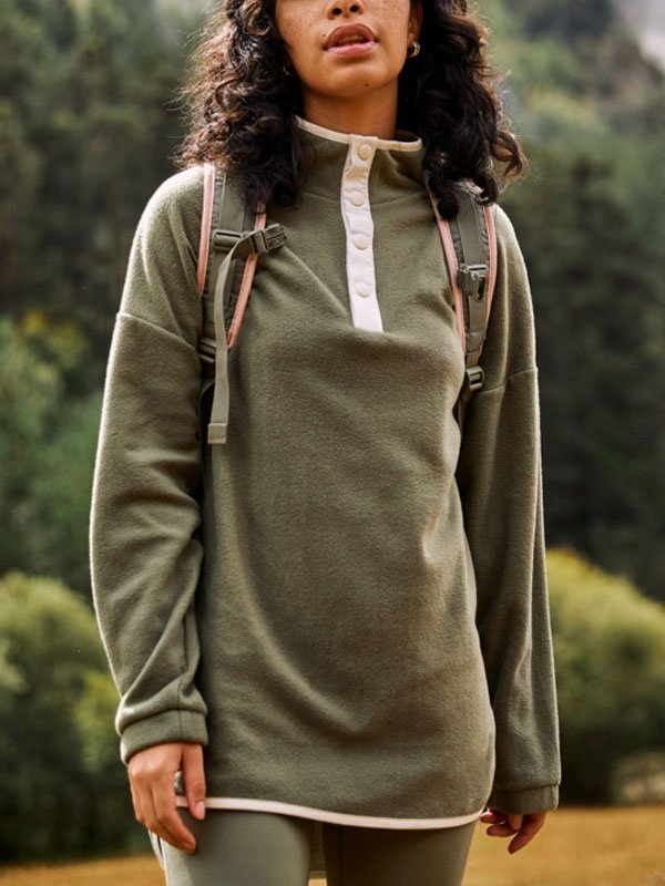 Solid colour classic simple outdoor women's sweatshirt